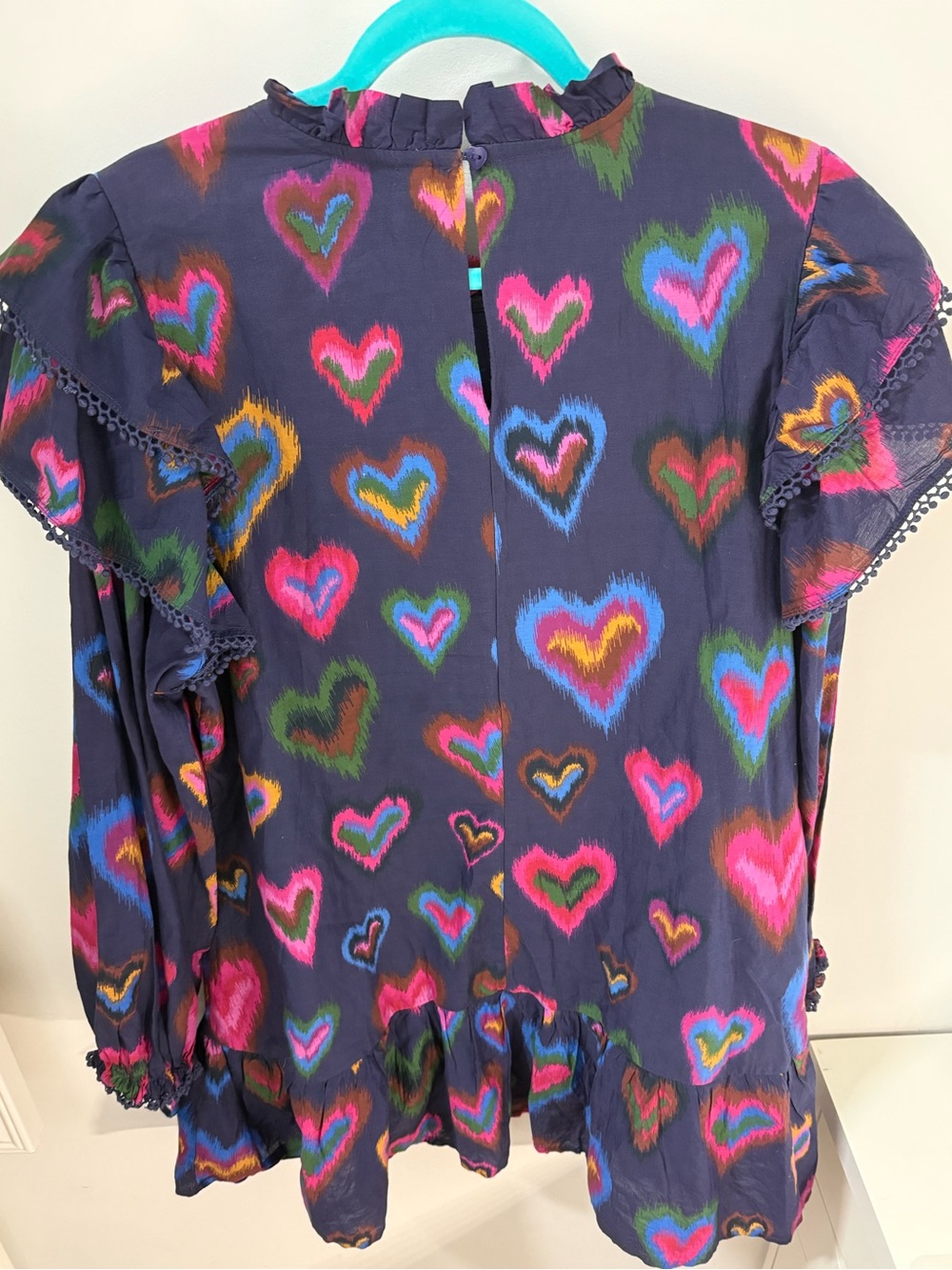 GUC Farm Rio X Anthropology ruffle mock neck dress size XL - Picture 9 of 16